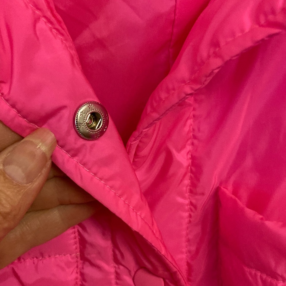 Zara Hot Pink Cropped Puffer Jacket - Picture 3 of 5
